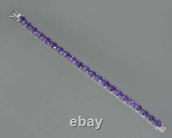 Natural Amethyst Bracelet, Gemstone Bracelet, Tennis Bracelet, 925 Sterling Silver