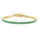 Natural Emerald Gemstone 925 Sterling Silver New Year Gift Tennis Bracelet