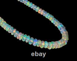 Natural Ethiopian Opal Bracelet 925 Sterling Silver Healing Gemstone Women Gift