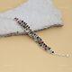 Natural Tourmaline Gemstone Chain Bracelet 925 Sterling Silver Jewelry For Women