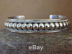 Navajo Indian Jewelry Handmade Sterling Silver Bracelet by Thomas Charley