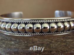 Navajo Indian Jewelry Handmade Sterling Silver Bracelet by Thomas Charley