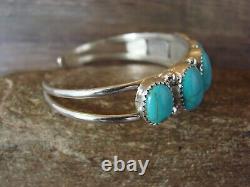 Navajo Indian Jewelry Sterling Silver Turquoise Bracelet Yazzie