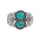 Navajo Two-stone Turquoise Sterling Silver Old Pawn Cuff Bracelet