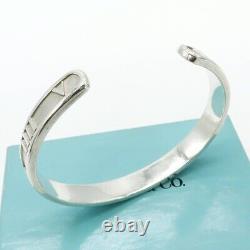 Near Mint TIFFANY&Co Atlas Roman Numerals Cuff Bracelet Silver 925 From JAPAN