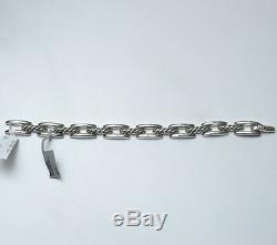 New DAVID YURMAN Men's Wide Cable Link Chairman Silver 925 Bracelet Medium NWT