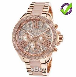 New Genuine Michael Kors Mk6096 Wren Crystal Rose Gold Ladies Watch Uk