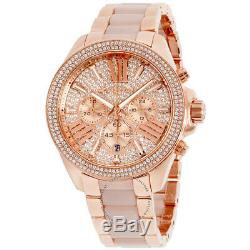 New Genuine Michael Kors Mk6096 Wren Crystal Rose Gold Ladies Watch Uk