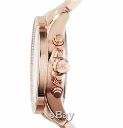 New Genuine Michael Kors Mk6096 Wren Crystal Rose Gold Ladies Watch Uk