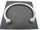 New Heavy Men's Solid Sterling Silver. 925 Torque Bangle 68 Grams- 12mm Balls
