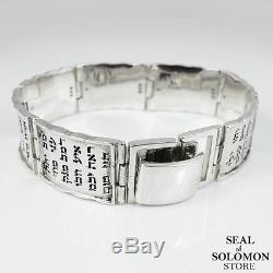 New King Solomon Kabbalah Bracelet 72 Names of God in Sterling Silver 925