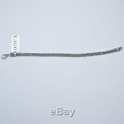 New LAGOS Caviar Sterling Silver 4mm Rope Bracelet 7.4 NWT