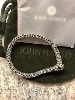 New Silver 925 JOHN HARDY MENS CHAIN BRACELET With GOLD! $1200
