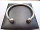 New Solid Sterling Silver. 925 Heavy Torque Bangle 50 Grams 12mm Balls