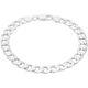 New Sterling Silver 8.5 Gents Solid Curb Bracelet 16.5g 216mm(8.5) Silver F