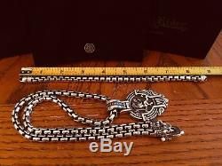 Night Rider Sterling Silver Gaurdian Lion /24 Large 7 mm NR Chain/ DY Bracelet