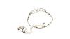 Noa Zuman Sterling Silver Bracelet Ring Hand Chain