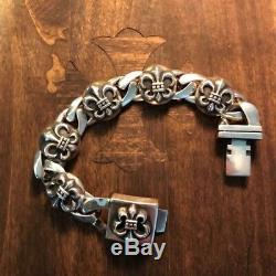 ORDER Authentic CHROME HEARTS 925 Sterling Silver Thick Bracelet COLLECTION