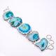 Ocean Blue Agate Drusy -botswana 925 Sterling Silver Handmade Bracelet 7.99 B25