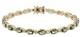 Oval 6x4 Moldavite Tennis Bracelet 14k Gold Plated 925 Sterling Silver Bracelet