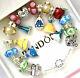 Pandora 925 Bangle Charm Bracelet And European Charms Disney Princess Dress New