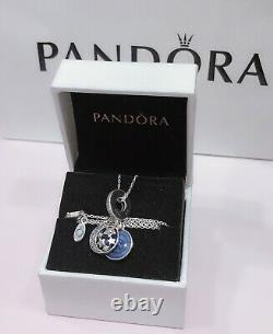 PANDORA Love You to the Moon & Back Pendant + Necklace charm Bracelet 791993CZ