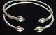 Pair Of Classic Pine Head Handmade West Indian Sterling Silver Bangles