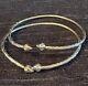 Pair Vintage Sterling West Indies Caribbean Bangle Bracelets Coaco Pods 22g/pair