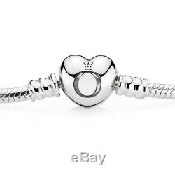 Pandora HEART Clasp Bracelet Sterling Silver All Sizes Available #590719