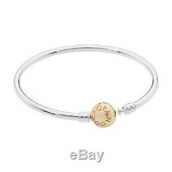 Pandora Women's 6.7In Bangle Sterling Silver/14K Gold Jewelry 590718-17