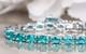Paraiba Tourmaline Bracelet Tennis Bracelet Oval Chain Bracelet Bridal Gifts