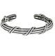 Peter Thomas Roth Ribbon & Reed Hinged Cuff Bracelet 6-3/4 Sterling Silver