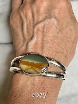 Picturesque Agate Stone Bracelet Crafted In Solid 925 Sterling Silver