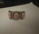 Pink Turquoise Cuff Sterling Silver Bracelet Vintage