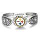 Pittsburgh Steelers Women's Sterling Silver Bracelet Football Gift Jewelry D3