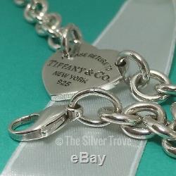Please Return To Tiffany & Co Center Heart Tag Sterling Silver Bracelet