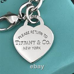 Please Return to Tiffany & Co Sterling Silver Heart Tag Charm Bracelet