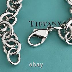 Please Return to Tiffany & Co Sterling Silver Heart Tag Charm Bracelet