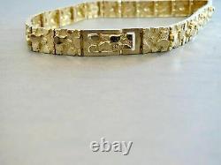 Precious Metal Without Stone Nugget Bracelet 925 Silver Yellow Gold Plated