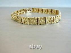 Precious Metal Without Stone Nugget Bracelet 925 Silver Yellow Gold Plated