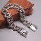Pure S925 Sterling Silver Chain Men Women Curb Link Bracelet 8.1in L