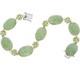 Qvc Oval Jade & Pave' 2.20ct Peridot Sterling Silver 8 Tennis Bracelet