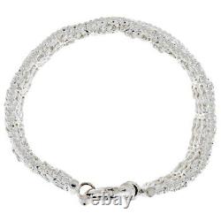 QVC UltraFine Silver 7-1/4 Triple Row Woven Byzantine Bracelet $400