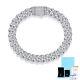 Real 3.1ctw Moissanite 8mm Miami Cuban Link Prong Bracelet 925 Sterling Silver