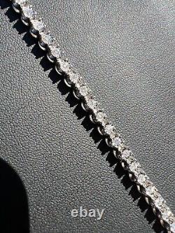 Real 3mm MOISSANITE Illusion Miracle Set Tennis Bracelet In 925 Silver 6-8.5