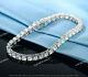 Real 925 Sterling Silver 25 Ct Round Cut 6mm Moissanite Tennis Bracelet 7