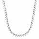 Real 925 Sterling Silver 3mm 4mm Round Cut 3 Prong Cz Tennis Necklace Bracelet