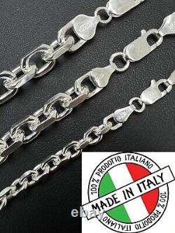 Real 925 Sterling Silver Anchor Cable Chain / Bracelet Rolo Necklace 4-8mm Italy