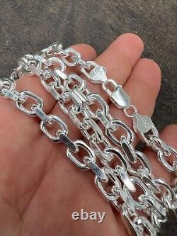 Real 925 Sterling Silver Anchor Cable Chain / Bracelet Rolo Necklace 4-8mm Italy