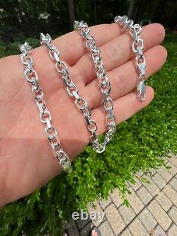 Real 925 Sterling Silver Anchor Cable Chain / Bracelet Rolo Necklace 4-8mm Italy